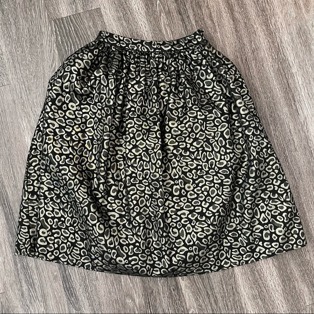 Gianni Bini Sparkle Leopard Print Midi Skirt